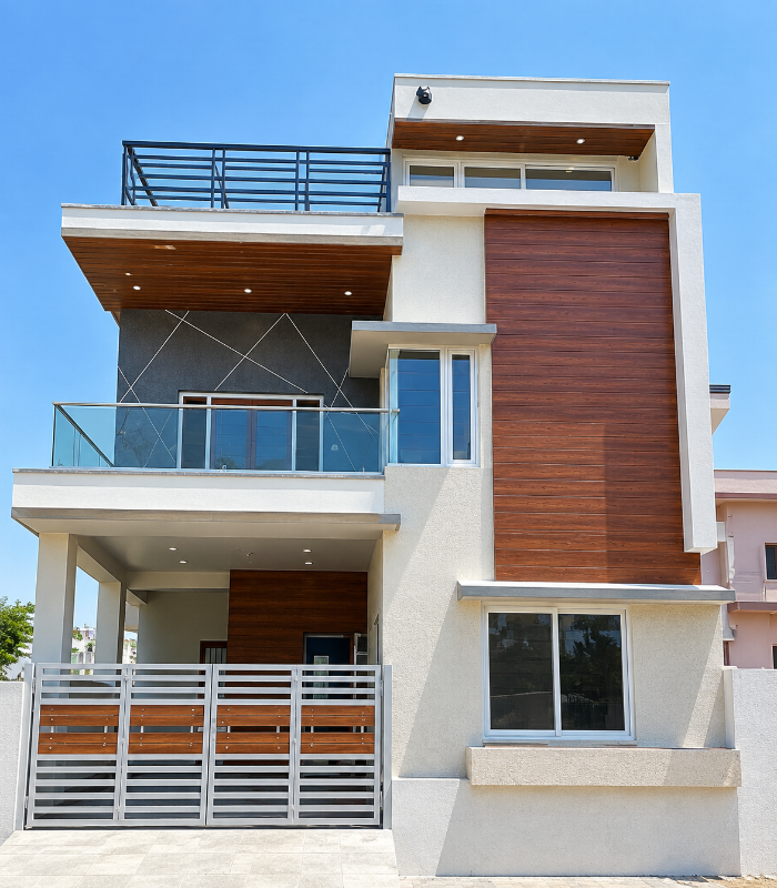 buildAhome Client Mr Abhishek House Eleveation